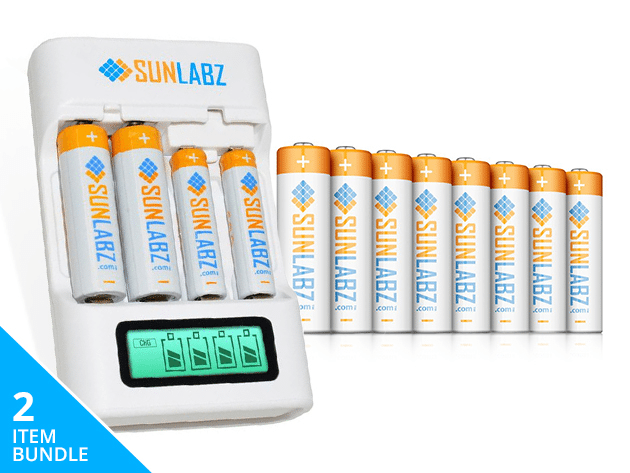 SunLabz Rechargeable AA Battery Bundle