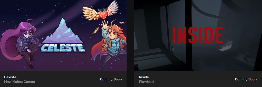 Free Games on Epic Games Store: Celeste and Inside