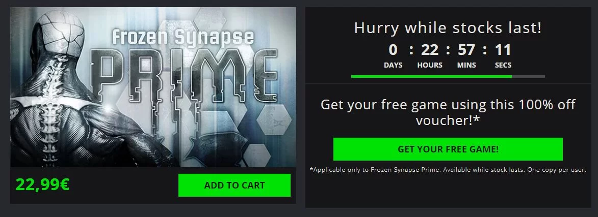 Get a Free Steam key: Frozen Synapse Prime