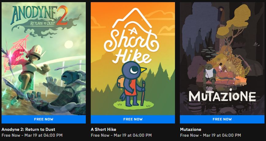 Get 3 New Free Games on Epic Games Store