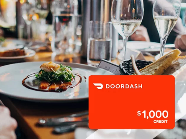 Just go to The $1,000 DoorDash Gift Card Giveaway contest page, sign up for a free membership, and claim your complimentary contest entry. Done deal.