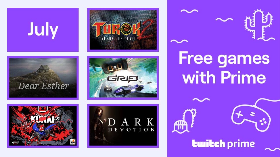 Free games with Twitch Prime for July 2020