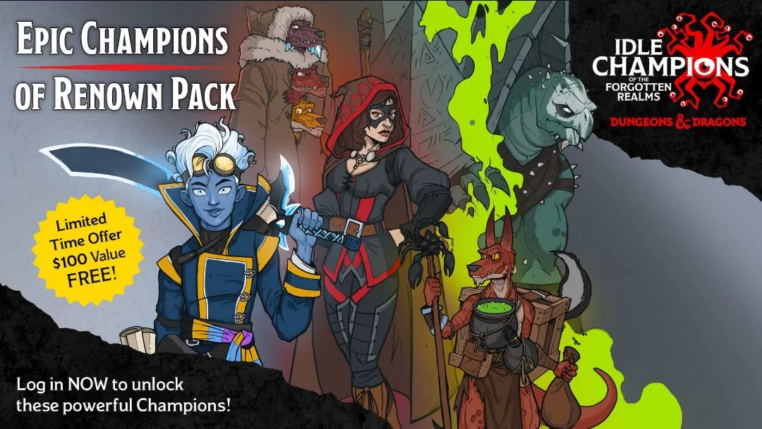 Idle Champions of the Forgotten Realms DLC is FREE on Epic Games Store