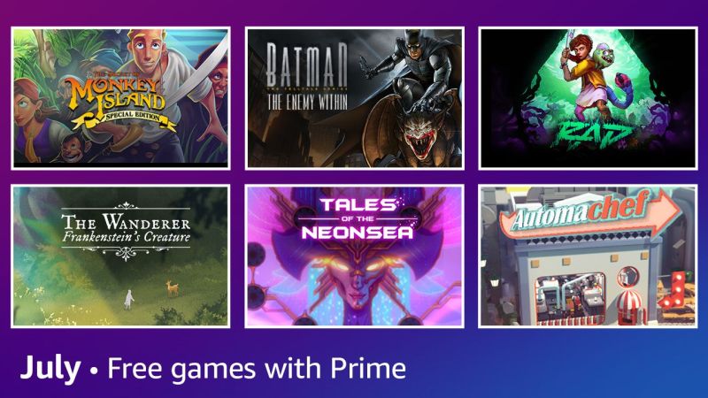 Free games with Amazon Prime Gaming for July 2021