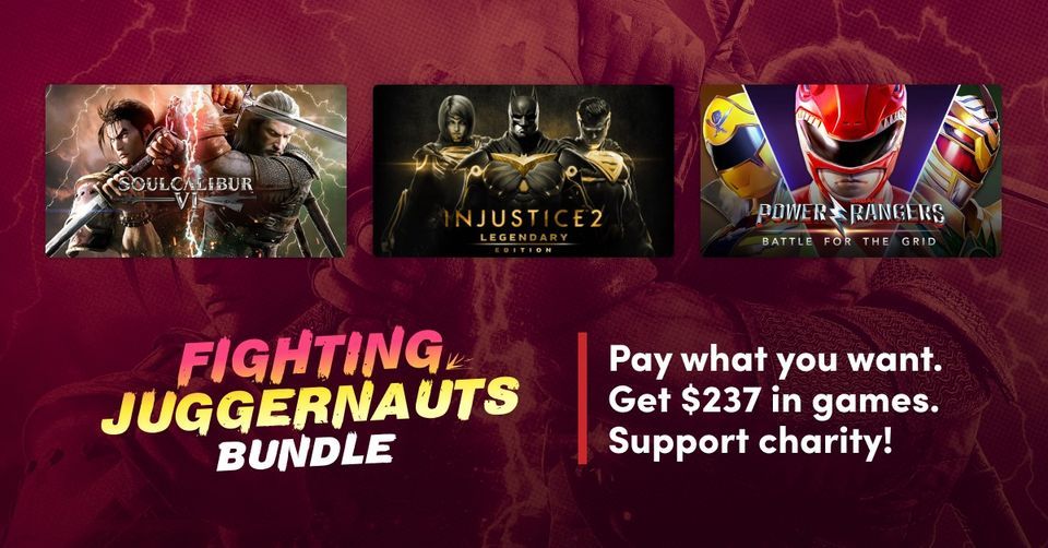 Bust out the arcade sticks and rolls of quarters, because we’re bringing fighting games into your home. Throw down in SoulCalibur VI, Injustice 2 Legendary Edition, and more. Plus, pay what you want & support charity!