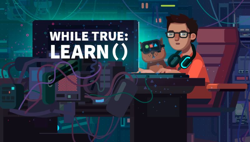 while True: learn () is free on Epic Games Store