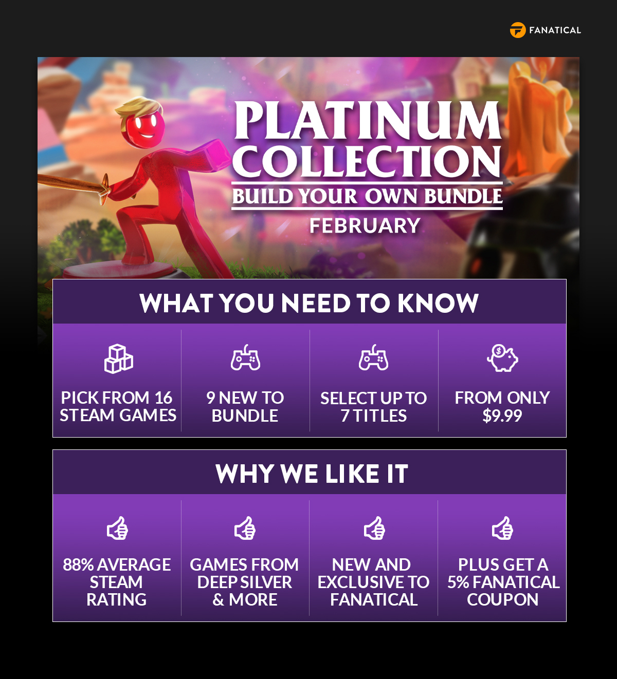 Fanatical Platinum Collection – Build Your Own Bundle February 2022