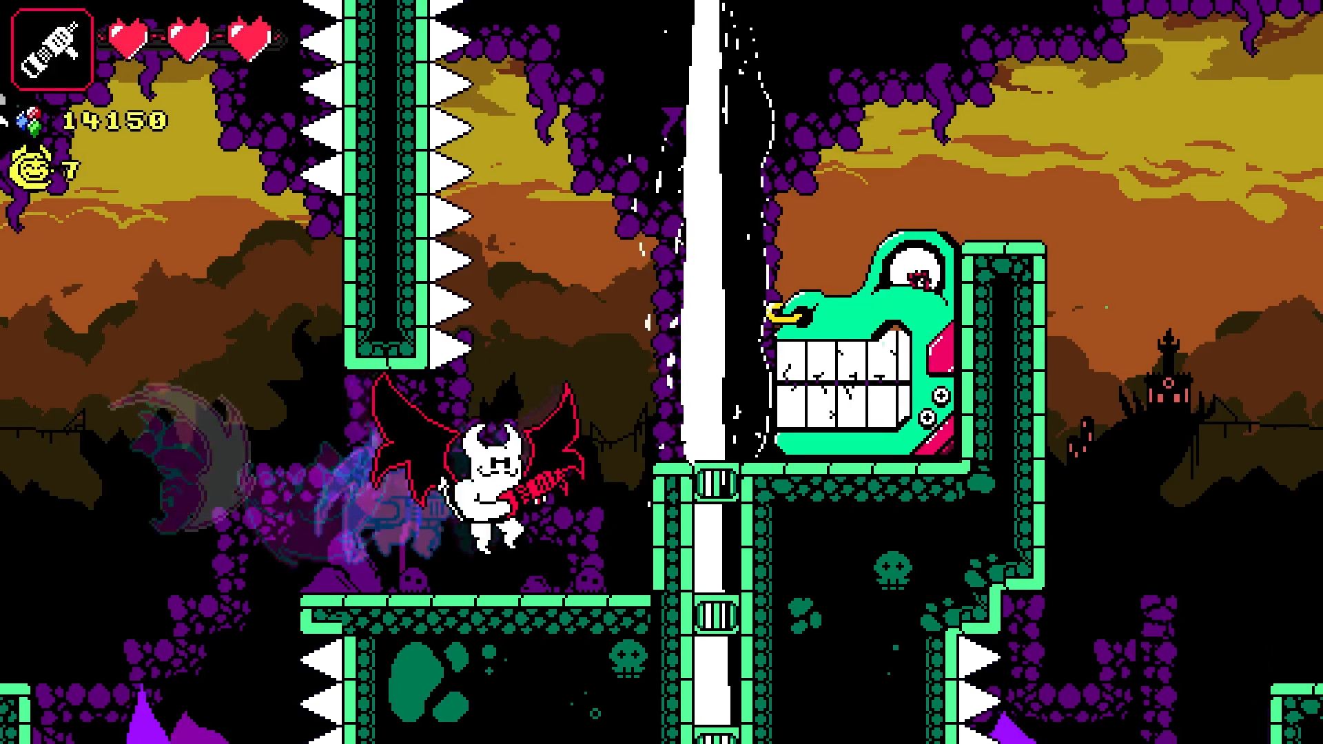 GUN DEVIL is an explosive platformer about rescuing your kidnapped hell wife from Satan's child, the Caramelized Dumbass and his Pimp Legion.