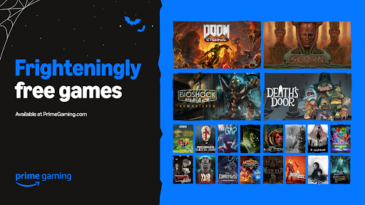The October free games lineup features several games, including DOOM Eternal, BioShock™ Remastered, Tomb Raider: Legend , Ghostbusters: Spirits Unleashed Ecto Edition, A Plague Tale: Innocence, Death's Door and many more.